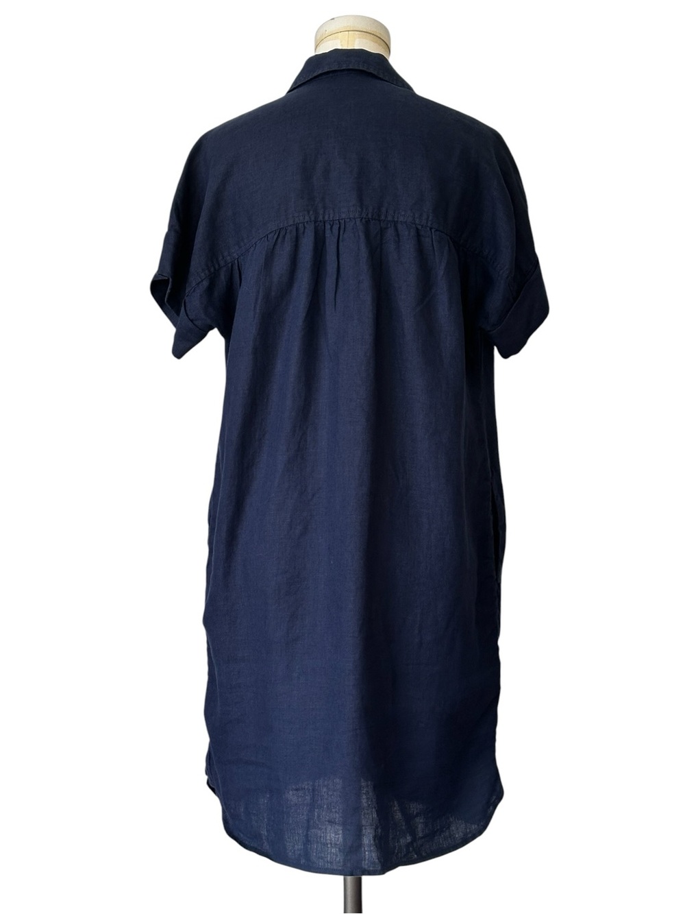 J. Crew Relaxed-Fit Short-Sleeve Baird McNutt Irish Linen Shirtdress Size XS - Picture 3 of 9